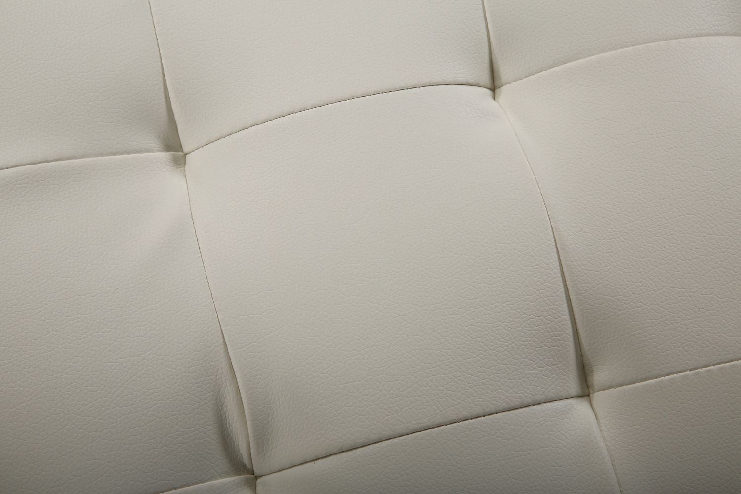 Velago Attalens Adjustable Faux Leather Sectional Sleeper Sofa, Cream