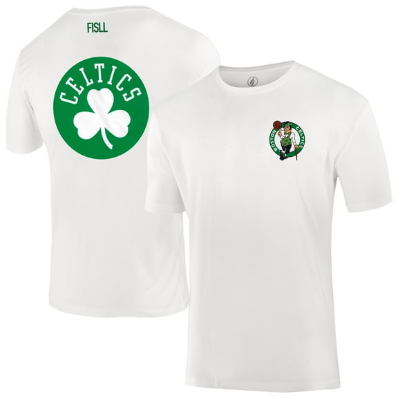 Unisex-FISLL White Boston Celtics Burst Logo T-Shirt