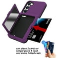 thumbnail image 3 of Allytech Wallet Case for Samsung Galaxy S23 Plus with Card Holder, Built-in Mirror, Camera Screen Protection, Drop Protection Anti-Scratch Cover Case for Samsung Galaxy S23 Plus - Purple, 3 of 6
