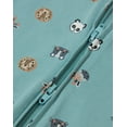 thumbnail image 4 of Hanes Pure Comfort Baby Long Sleeve Footless Sleep N' Play, Organic Cotton, Boys & Girls Teal Animals 24MTH, 4 of 4