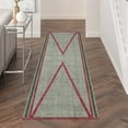 thumbnail image 3 of Casavani Block Printed Cotton Dining Room Floor Kilim Square Area Rug for Indoor And Outdoor, Red 10x10 feet, 3 of 6