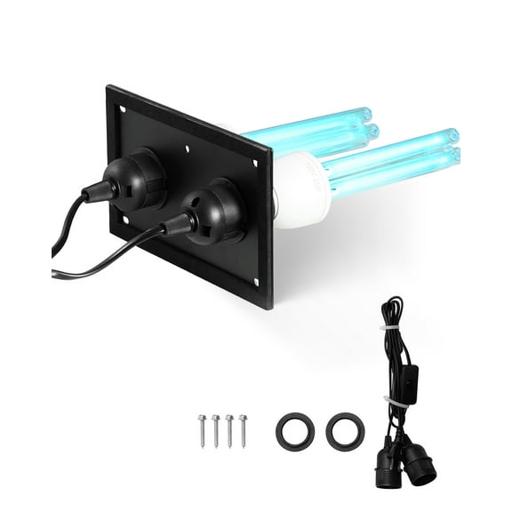 KFFKFF HVAC Air Purifier for Whole House, 50W 5-Inch UV Light for AC Ducts, Air Scrubber, UV-C Lights for HVAC Systems