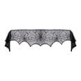 thumbnail image 2 of UALSRZL Halloween Decorations Lace Cloth, 96x18 Halloween Spider Web Table Runner, Black Lace Table Runner for Halloween Party Dinner Table Wall Decor, 2 of 6