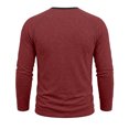 thumbnail image 5 of ZHOGXU Long Sleeve O Neck Button Men's T Shirts Pullover Tee Comfortable Everyday Wear, 5 of 7