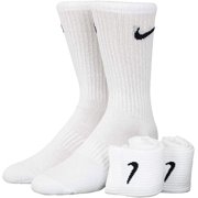 Nike unisex-adult Unisex Nike Everyday Cushion Crew 3 Pair 4-6 White/Black