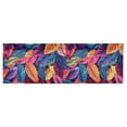 thumbnail image 6 of Yayeee Kitchen Valance Rod Pocket 54" x 18" Living Room Window Curtain, Colorful Art Leaves Pattern, 6 of 6