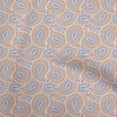 thumbnail image 1 of oneOone Cotton Silk Dark Teal Blue Fabric Asian Paisley Block Craft Projects Decor Fabric Printed By The Yard 42 Inch Wide, 1 of 4