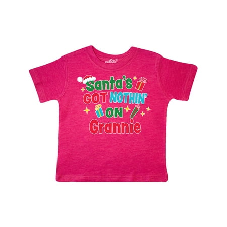 

Inktastic Santa s Got Nothin on Grannie with Christmas Presents Gift Toddler Boy or Toddler Girl T-Shirt