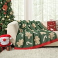 thumbnail image 4 of Christmas Blanket Green Gingerbread Man Throw Blanket 50x60 inches, Ultra Soft Cozy Throw Blanket for Couch, Sofa and Bed for Christmas, 4 of 5