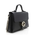 thumbnail image 4 of Gucci Interlocking G Black Leather Chain Shoulder Bag 510302, 4 of 11
