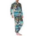 thumbnail image 2 of Hirioo Comic Airplane Cockpit Illustration for Men's Pajama Sets 2 Piece Pjs Men's Long-Sleeved Pajama Set Button Down Sleepwear,S-XXL-X-Large, 2 of 7