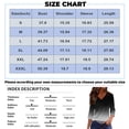 thumbnail image 3 of Women V Neck T Shirts Trendy Graphic 3/4 Sleeve Tops Comfortable Soft Tees Classic Loose Dressy Summer Shirts Turquoise XL, 3 of 5