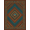 Turquoise Rust Orange, Pattern 19, variant on ODIKA 8'x10' Washable Area Rug Vintage Farmhouse Border Round Runway Themed Trailer Hooks Cowboy Refined for King Size Bedroom Under Bed, Master Suite, Non-Shedding, Easy Care