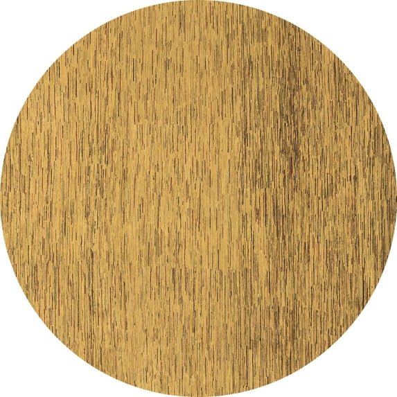 Ahgly Company Indoor Round Abstract Brown Modern Area Rugs, 6' Round