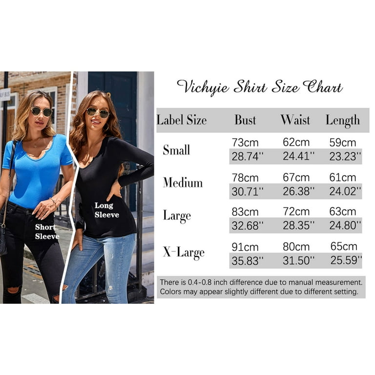 Geifa Womens Tops Long Sleeve Shirts V Neck Casual Tunic Tops for