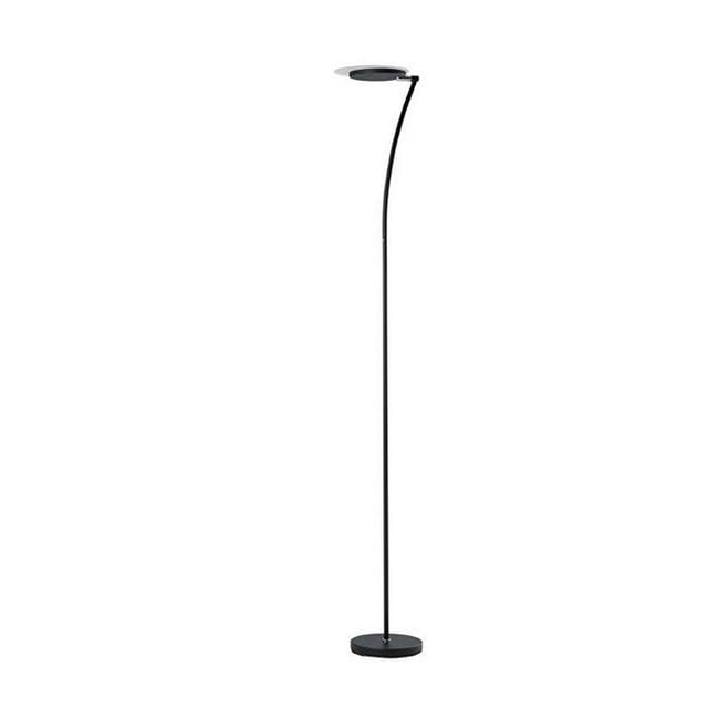 Ore International KTL-7935ESB 72 in. Castor LED Torchiere Satin Black Floor Lamp