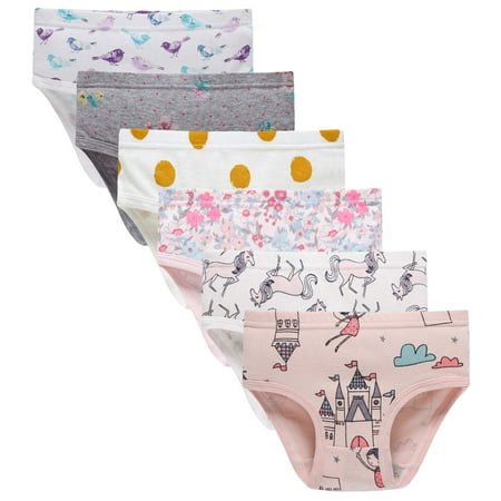 

Sladatona Little Girls Soft Cotton Underwear Bring Cool Breathable Comfort Experience Panty 5-6years Mixed Colour