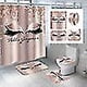 thumbnail image 3 of 4 unids/set bonita cortina de ducha de pestañas goteo de chispa Hola hermosa decoración de baño lona cortina de ducha de poliéster cortina de bañera, 3 of 3