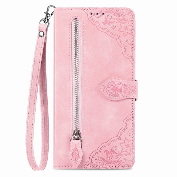 Flower Leather Phone Case With Zipper Lanyard Storage Bag &Flip Fashion Wallet For Samsung Galaxy Note 20 S20 S21 S22 Plus Ultra S20 S21 FE