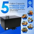 thumbnail image 2 of 5 Gallon 14 Gauge Hydraulic Tank, Heavy Duty Hydraulic Press Accessories, Fuel Transfer Tank with Filter, Hydraulic Reservoir Tank With Integral Mounting Foot, Inlet 1-1/2" FNPT and Outlet 3/4" FNPT, 2 of 7