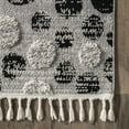 thumbnail image 5 of nuLOOM Carli Modern Pebble Tasseled Area Rug, 4' x 6', Light Gray, 5 of 9