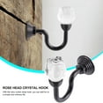 thumbnail image 4 of Rose Head Crystal Hook Household Hooks Curtain Wall Hanging Decor Aluminum Alloy, 4 of 6