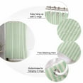 thumbnail image 5 of 54x78 Inch Shower Curtain Decorative Sage Green Striped Bathtub Bath Curtains Fabric Waterproof Bathroom Decor Modern Simple Farmhouse Beige Small Stall Shower Curtain Set with 12 Hooks, 5 of 6