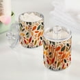 thumbnail image 2 of Yayeee 4 Pack Qtip Holder Bathroom Cotton Swab Canister with Lid Clear Dispenser Set, Colorful Leaves, 2 of 6