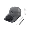thumbnail image 3 of Solar Fan Baseball Cap, 2026 Spring Summer Solar Rechargeable Fan Cap, UV Protection Sun Shade Baseball Hat, Breathable Sun Hat for Men Outdoor Hiking Fishing and Gardening, 3 of 5