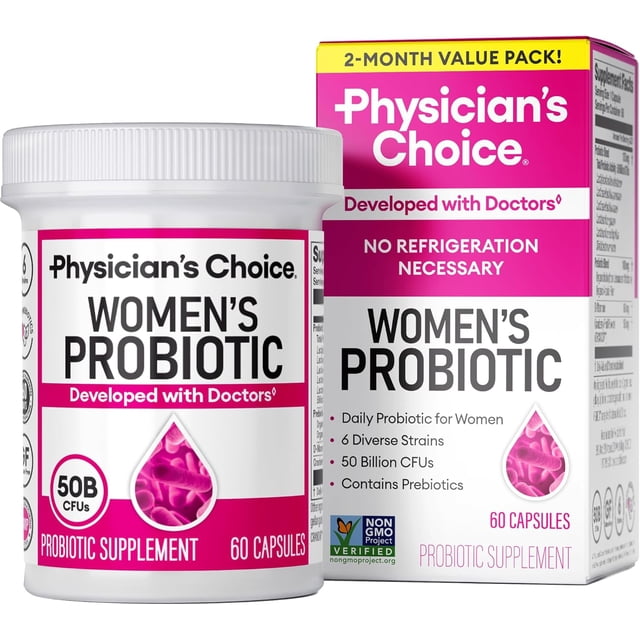 Enzimas digestivas Physician's CHOICE para la hinchazón y la digestión - 16 enzimas con prebióticos y probióticos orgánicos para la salud intestinal y digestiva