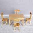 thumbnail image 2 of 1 Set Mini House Furniture Wooden Table Chair Set Simulated Furniture Decor, 2 of 7