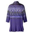 thumbnail image 6 of ZKIRBJV Kimono Cardigans for Women 3/4 Sleeve White Cardigan Sweater for Women Lightweight Open Front Shrug Cardigan Floral Print Dressy Casual Summer Cardigan Purple M, 6 of 6