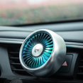 thumbnail image 2 of Mini ventilador para coche, montaje en salida de aire, 7 luces coloridas, ventilador USB eléctrico de estilo de montajes, ventilador Universal de Plata Soledad Mini ventilador de coche, 2 of 10