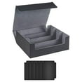 thumbnail image 3 of jinwen Card Case Collectible Game Card Box Card Deck Box 1800 Cards Capacity Holder Black, 3 of 8