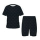 thumbnail image 1 of Balery Black Fish scales Conjunto de Pijama Infantil de Manga Corta con Estampado – Ropa de Dormir de Algodón Suave-4X-Large, 1 of 6