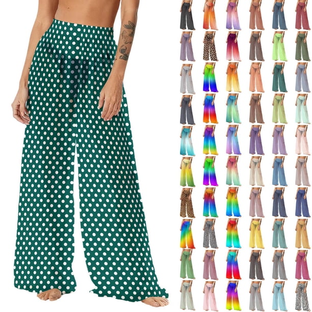Pincandy Women See Through Sheer Mesh Pants Beach Swimsuit Bikini Bottom Cover up Party Club Elastic High Waist Wide Leg Pants