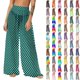 thumbnail image 1 of Pincandy Women See Through Sheer Mesh Pants Beach Swimsuit Bikini Bottom Cover up Party Club Elastic High Waist Wide Leg Pants, 1 of 7