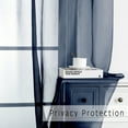 thumbnail image 2 of OVZME Sheer Navy Blue Curtain 63 inch Length Set of 2, Rod Pocket Voile Drapes for Living Room, Bedroom, Window Treatments Semi Sheer Curtain Panels for Yard, Patio, Villa, Parlor, 42"x 63", 2 of 5