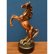 Marian Imports F13105 8.55 x 13 in.Treasure of Nature Howling Bronze Rearing Horse Statue