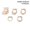 02 Light Gold 5PCs, variant on Geometric Water Drop Ring Set For Women Zinc Alloy Plated