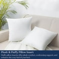 thumbnail image 3 of Delara 20 x 20 in Organic Cotton Pillow Insert Set of 2, White Duck Feather, Down Proof, Indoor Throw Pillow, 3 of 5