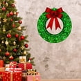thumbnail image 5 of Franhais Christmas Decoration Metal Wreath with Lights Artificial Hanging Bow Garland for Front Door Wall Indoors Outdoors Party Supplies, 5 of 9