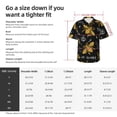 thumbnail image 6 of Lsque Hohey Bee Golden Embroidery pattern Hawaiian Shirt for Men, Unisex Summer Beach Casual Short Sleeve Button Down Shirts-3X-Large, 6 of 9