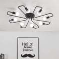 thumbnail image 2 of Lámpara de techo de iluminación interior con codo de hierro forjado estilo retro industrial para sala de estar y comedor, 2 of 4