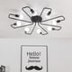 thumbnail image 2 of Lámpara de techo de iluminación interior con codo de hierro forjado estilo retro industrial para sala de estar y comedor, 2 of 4