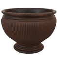 thumbnail image 1 of Sunnydaze Weather-Resistant Double-Walled Elizabeth Ribbed Urn Outdoor Flower Pot Planter - 15" - Rust Finish, 1 of 8