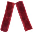 thumbnail image 5 of Funda de cinturón de seguridad de lana de oveja suave, fácilmente extraíble, relleno sintético de oveja para cinturón de seguridad de automóvil (rojo), 5 of 5