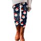 thumbnail image 1 of Leggings acanalados Gibobby de moda para mujer con Estampado navideño blanco XL, 1 of 4