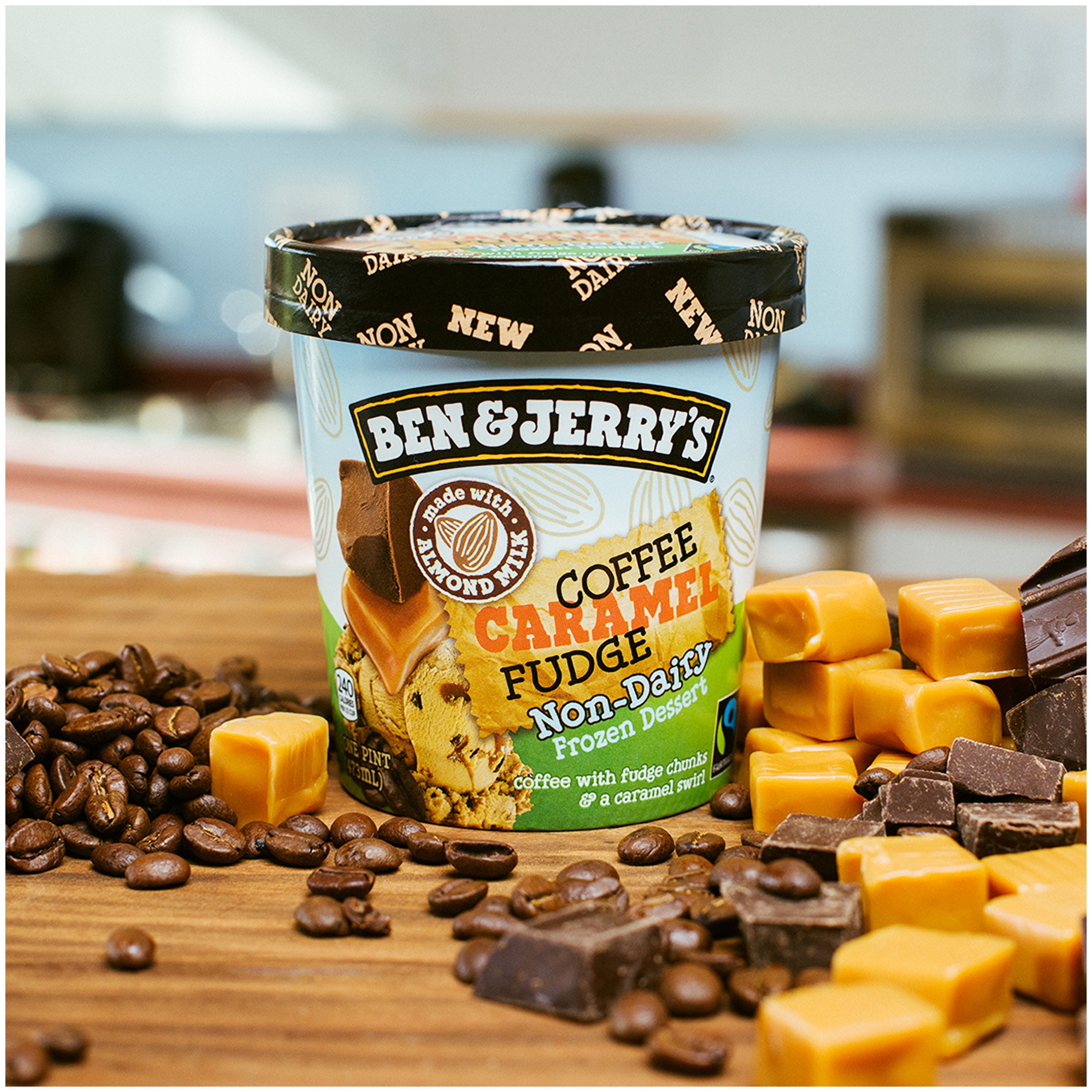 Ben Jerry S Coffee Caramel Fudge Non Dairy 16 Oz