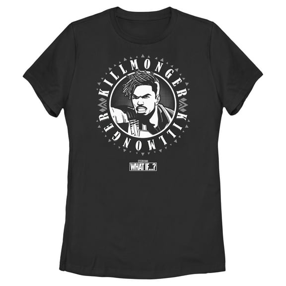 Women's Marvel What if…? Erik Killmonger  Graphic Tee Black Small